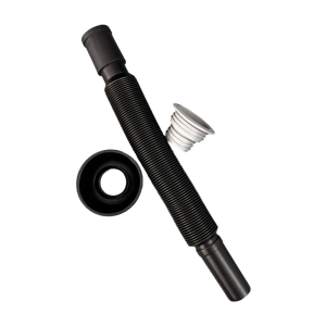 LONMATE 防臭黑色高弹伸缩 下水管(带防臭密封盖,塞)SL396 一条