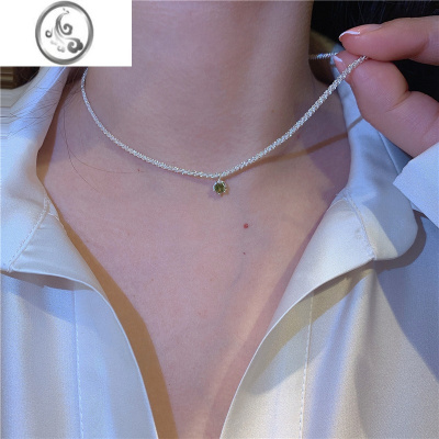 JiMi一颗绿钻!满天星项链bling波光粼粼锁骨链春夏季新款轻奢颈链女