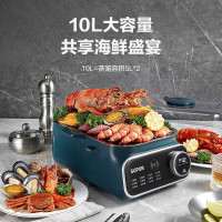 苏泊尔(SUPOR) 可视电蒸锅10L大容量家用多功能蒸炖锅智能旋钮 双层蒸笼 特色肠粉盘 预约定时