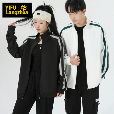 伊夫狼爪(YIFULANGZHUA)外套男女2024春秋季新款款潮流运动情侣夹克ins潮牌港风日系宽松上衣