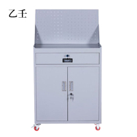 乙壬工具柜加厚铁皮储物柜工厂车间用带抽屉汽修多功能收纳柜灰白色一斗小柜含轮子