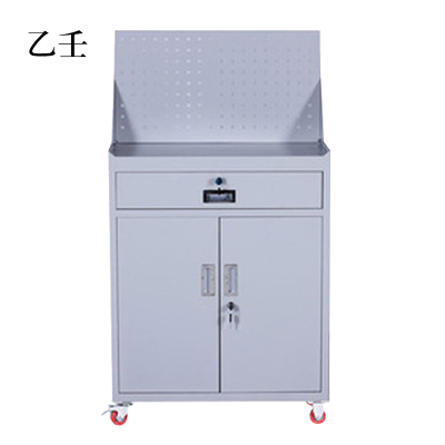 乙壬工具柜加厚铁皮储物柜工厂车间用带抽屉汽修多功能收纳柜灰白色一斗小柜含轮子