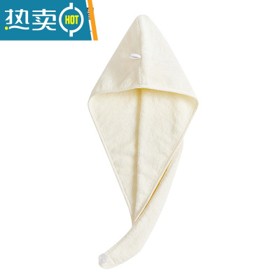 敬平干发帽女超吸水速干成人浴帽包头巾洗擦头毛巾干发巾 YM006黄色