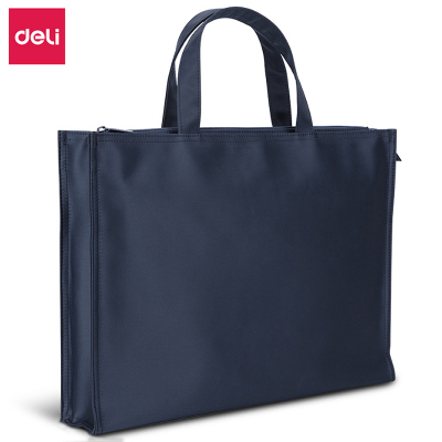 得力(deli)公文包文件套/文件袋手提文件包拉链袋资料袋电脑包帆布文件袋办公用品63761文件袋/文件套深蓝色