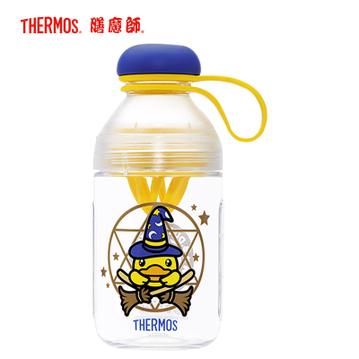 膳魔师THERMOS孕婴童水杯柠檬杯四季随行果汁杯便携手提带肩带小黄鸭TRITAN杯TCSE-403BDBY(魔法师）