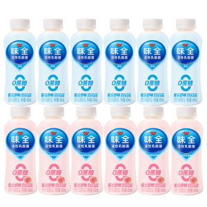 味全活性乳酸菌乳饮品 0蔗糖435ml*12瓶 低糖原味白桃乌龙原味 活菌饮品 餐后舒畅 0蔗糖更健康 冷链运输