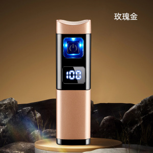 新创意三火直冲充电电子感应蓝焰雪茄专用聚火打火机气电二合一