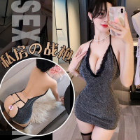 长夜漫漫情趣内衣小V显大链条睡衣制服免脱床上诱惑战袍qqny1962