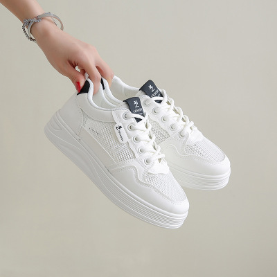 2025小白鞋子女春季新款韩版ins女学生休闲透网百搭板鞋街拍