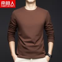 南极人加厚T恤男长袖圆领德绒打底衫保暖内搭秋冬亲肤体恤衫百搭