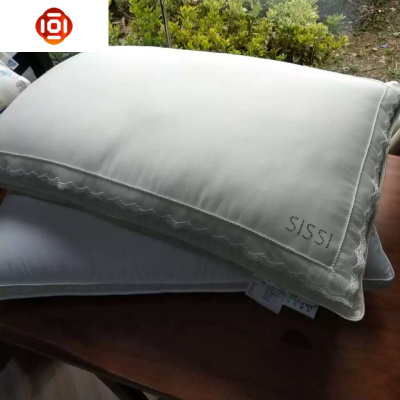 简约蕾丝花边莫代尔天丝枕芯柔软枕头牛奶纤维枕舒适单人枕芯三维工匠