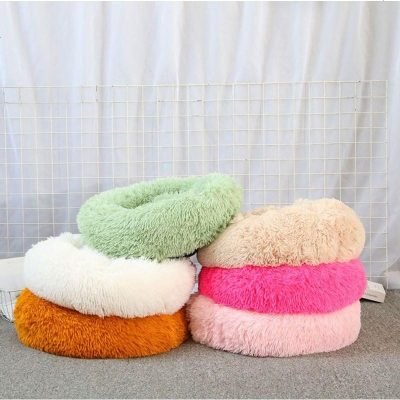 狗窝猫窝狗床圆形长毛绒冬季宠物窝宠物用品