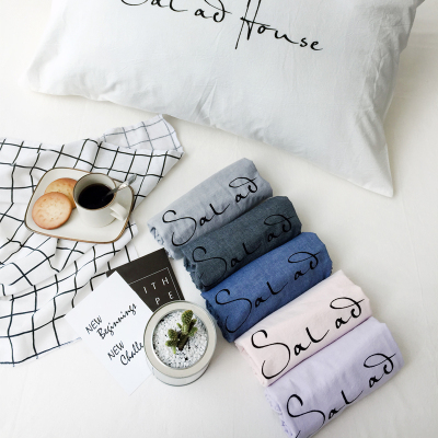 韩式简约全棉枕头套单人纯棉情侣枕芯套内胆套单只一对拍2成人