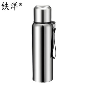铁洋 银色全钢智能显温保温杯 1800ML 个