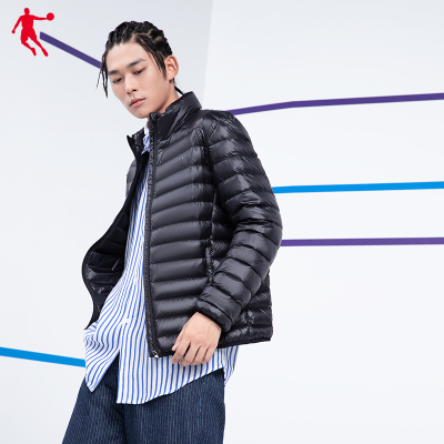 乔丹羽绒服男2020冬季新款短款防风运动外套户外轻薄保暖鸭绒男士