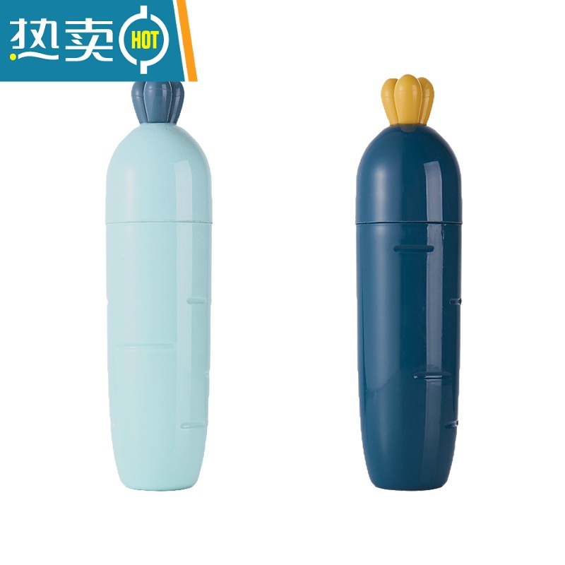 敬平旅行漱口杯萝卜洗漱杯便捷简约牙膏盒可通户外出差旅游牙具收纳杯 注:粉色绿色实货比图片颜色浅