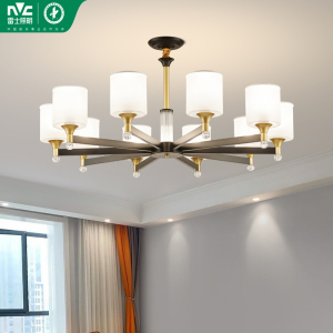 雷士照明[曙光]客厅吊灯客厅灯现代简约中山灯具别墅吊灯奶油风