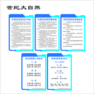 世纪大自然 职责制度牌 600*900mm 块