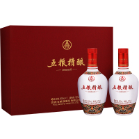 五粮液股份公司出品 五粮精酿中国风 52度 500ml*2瓶 礼盒装 浓香型白酒[1469]