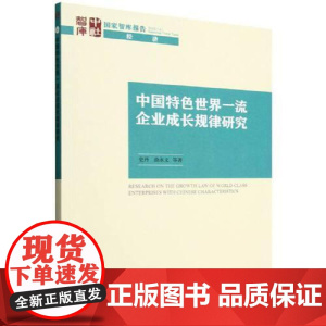 中国特色世界一流企业成长规律研究 中国社会科学出版社
