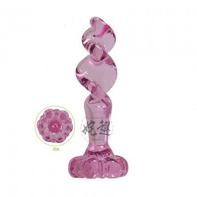 水晶玻璃肛塞G点后庭菊花刺激男女外出自玩情趣快感床上成人用品 型号B148