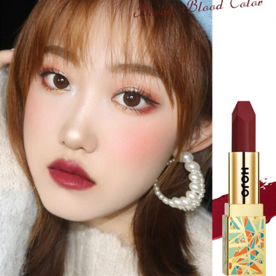 口红学生抖音款李佳琦豆沙色平价独角兽牛血色唇釉304#牛血色-M22