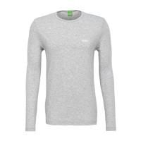 Hugo boss雨果波士长袖T恤男透气舒适百搭耐穿纯棉修身灰色徽标