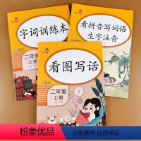 [正版]小学二年级上册语文专项练习册看拼音写词语生字注音+看图写话+字词训练本作文起步入门课堂同步训练一课一练写字课默