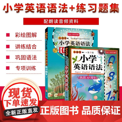 新版无敌小学英语语法第3版练习题集小学生英语语法全解全练 语法大全入门语法训练专练句型英语时文阅读理解音标学习手册自然拼