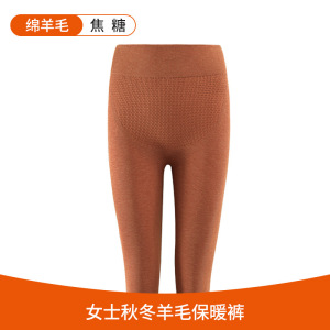 品牌秋冬季高腰收腹羊毛打底裤高弹发热德绒秋裤女紧身贴片保暖裤