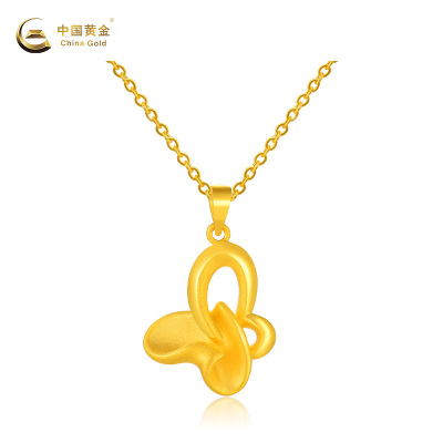 中国黄金-足金翩翩蝴蝶吊坠女士黄金吊坠新款首饰（定价）