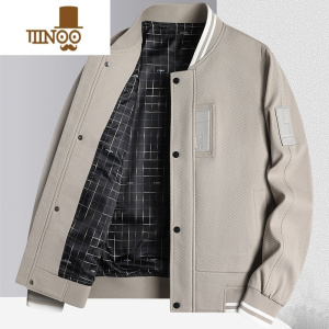 YANXU微弹潮牌棒球服夹克男士外套款23新款休闲男装短款飞行员上衣