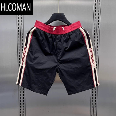 HLCOMAN夏季新款百搭拼接户外宽松短裤男士薄款速干运动透气五分裤沙滩裤