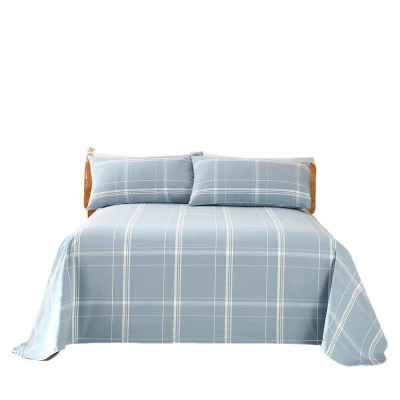 知布家抗菌粗布双人床单200*230cm条