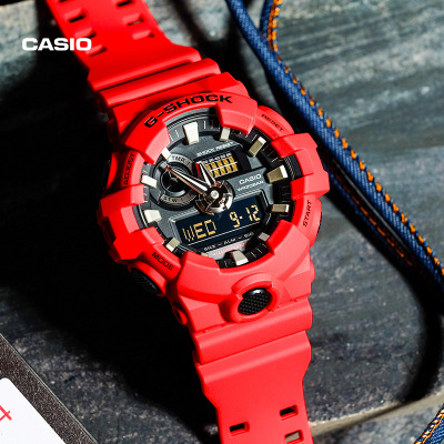 卡西欧gshock 正义联盟时尚潮流黑金g-shock防水运动表ga-700/710