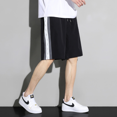 [2.5折价67元]唐狮夏季潮牌休闲短裤男运动宽松简约学生五分裤拼接显瘦中裤