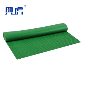 典虎 绝缘橡胶板 绿色条纹5mm*1.2m*5m 10kv 卷