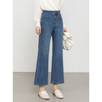 小个子百搭九分微喇裤20266年春季新款显瘦弹力喇叭牛仔裤