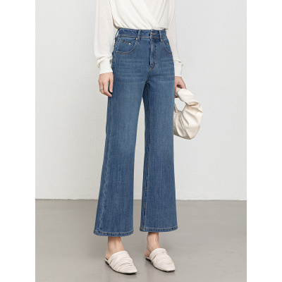 小个子百搭九分微喇裤20266年春季新款显瘦弹力喇叭牛仔裤