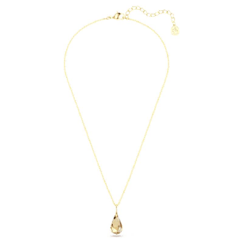 Swarovski女式项链黄金色晶钻简约优雅吊坠锁骨链日常休闲百搭