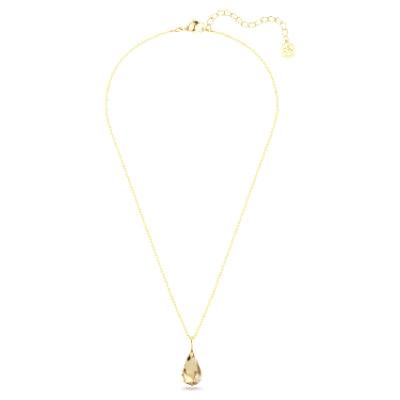 Swarovski女式项链黄金色晶钻简约优雅吊坠锁骨链日常休闲百搭