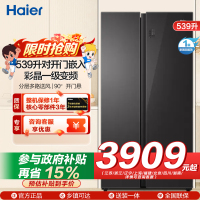 海尔(Haier)539升对开门嵌入冰箱 彩晶一级变频 阻氧干湿分储 DEO净味家用 BCD-539WGHSSE5SL