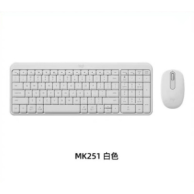 罗技MK251键盘鼠标套装(白色)