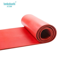 天空桥 绝缘橡胶垫 红色条纹10mm*1米*5米 35kv 卷