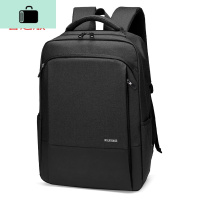 双肩包男大容量背包韩版潮流高中大学生书包女时尚休闲电脑旅行包NEW LAKE 墨黑色普通版[单件]