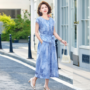 中老年妈妈装套装女洋气夏装短袖中年两件套衣服40-60岁夏季衣服