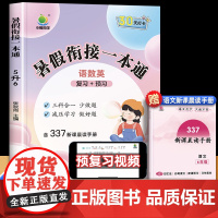 小橙同学暑假衔接一本通五年级下册暑假作业语文数学英语全套人教版五升六小学5升6试卷练习册五年级升六年级专项训练复习预习教