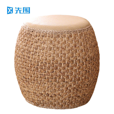 先围 藤编矮凳 原色40*42cm 个