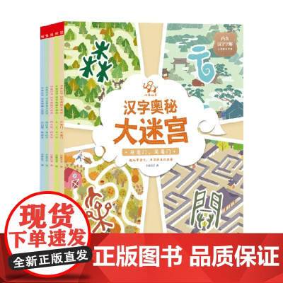小象汉字汉字奥秘大迷宫 套装5册 3-6岁 小象汉字 著 益智游戏