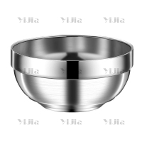 翌嘉YJ40625010 304不锈钢铂金碗学校汤碗真空双层碗防烫碗米饭碗儿童隔热碗 12cm